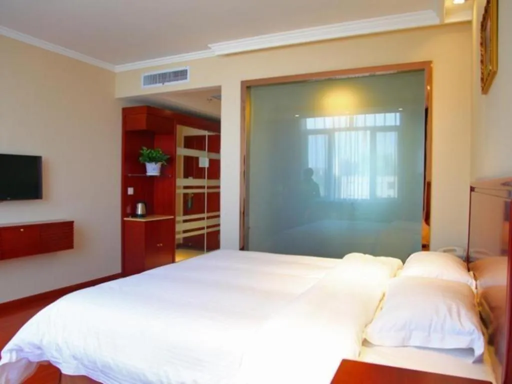 Bed in GreenTree Inn Hebei Langfang Bazhou Railway Station West Yingbin Road Express Hotel