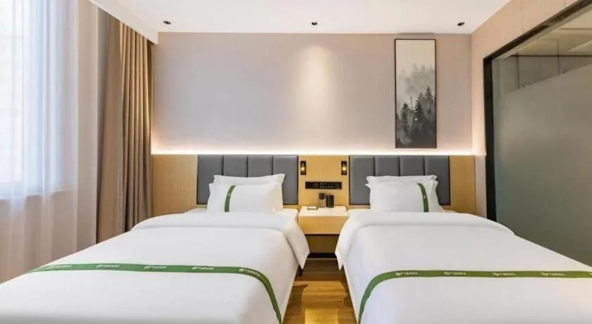 Bed in GreenTree Inn Hebei Langfang Bazhou Railway Station West Yingbin Road Express Hotel