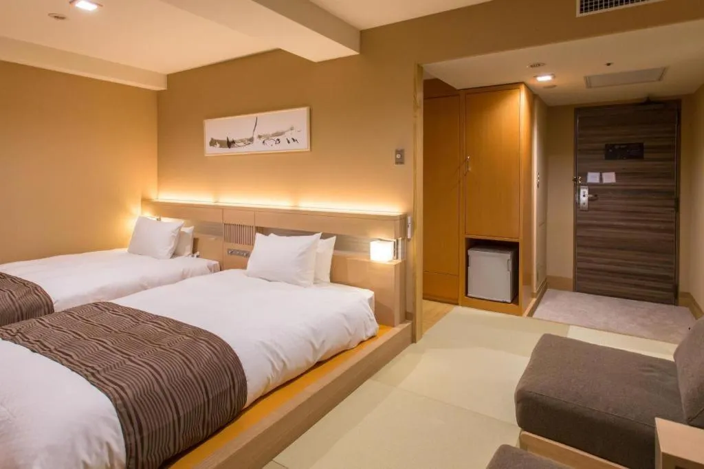 Bed in Spa Land Hotel Naito