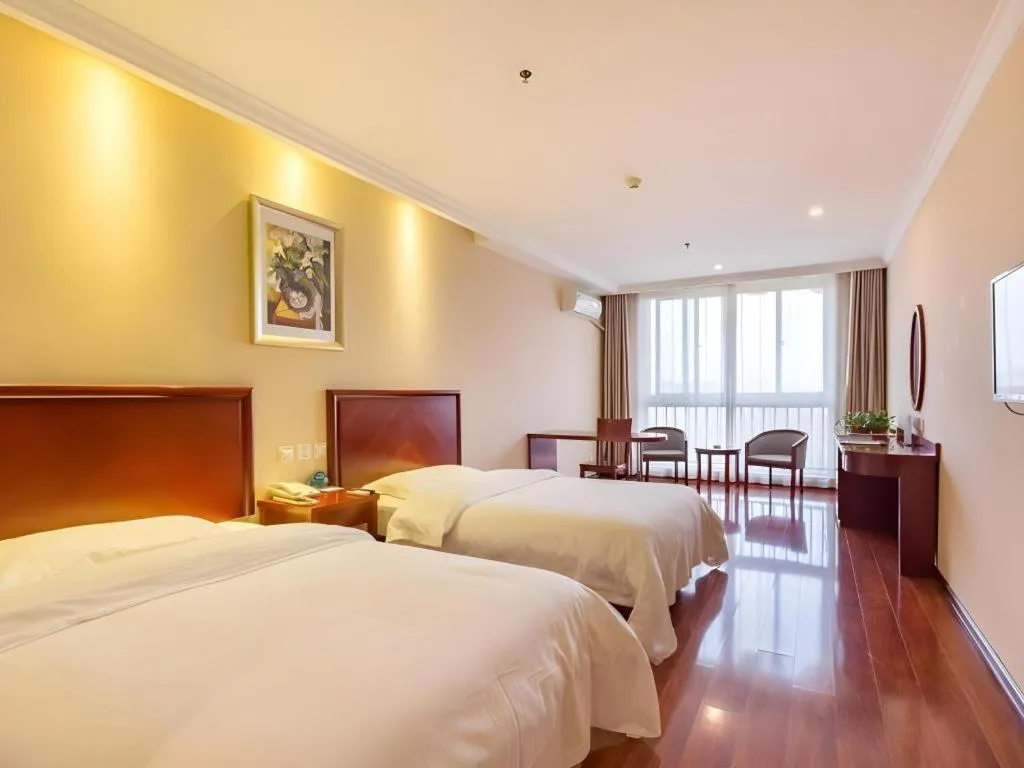 Bed in GreenTree Inn Xuzhou High Speed Railway Zhangqian Square Business Hotel