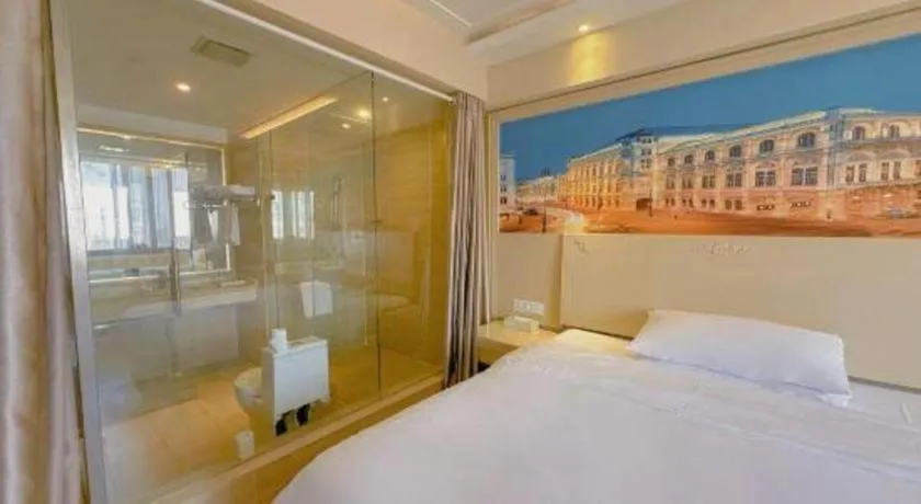 Bed in Vienna Hotel Yangzhou Yangzhou Slender West Lake Wenchangge