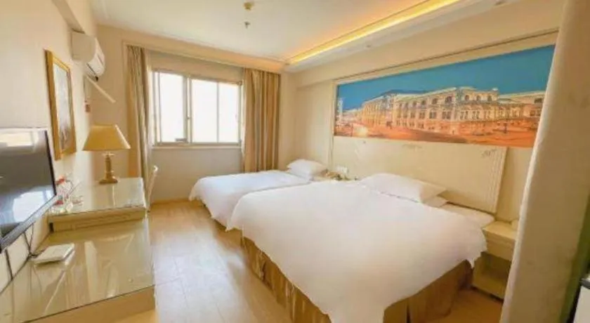 Bed in Vienna Hotel Yangzhou Yangzhou Slender West Lake Wenchangge