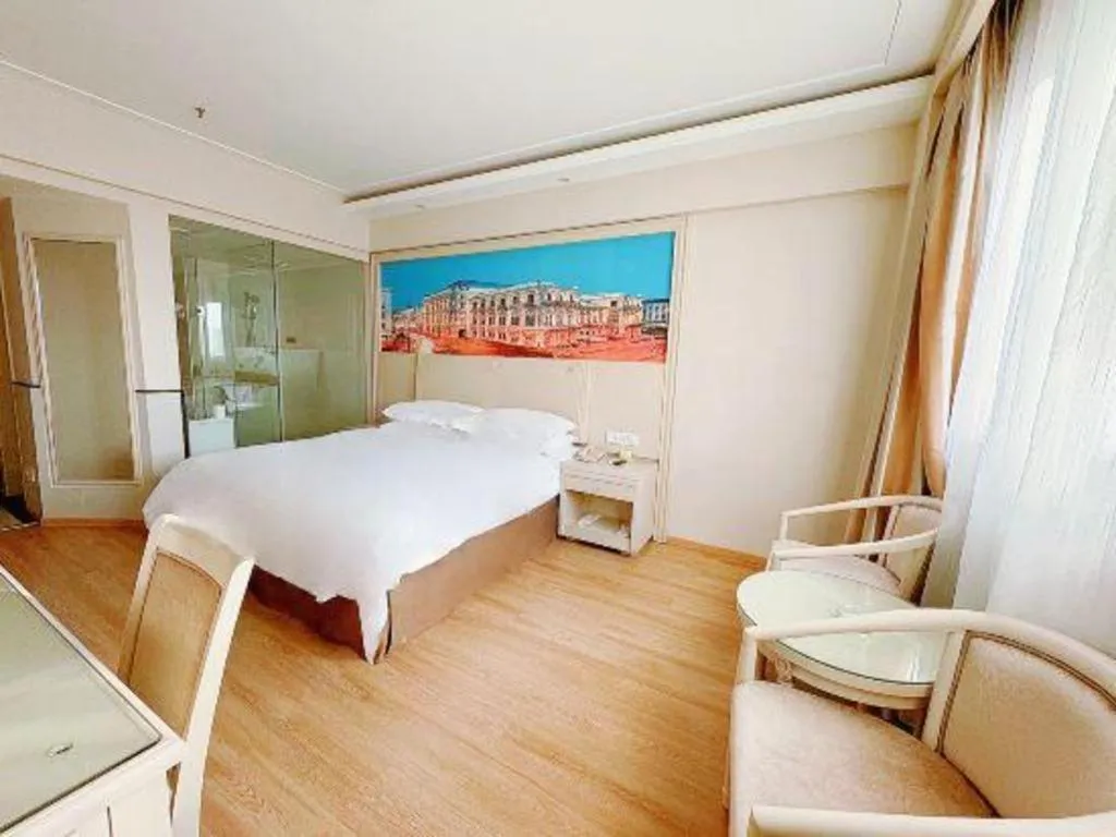 Bed in Vienna Hotel Yangzhou Yangzhou Slender West Lake Wenchangge