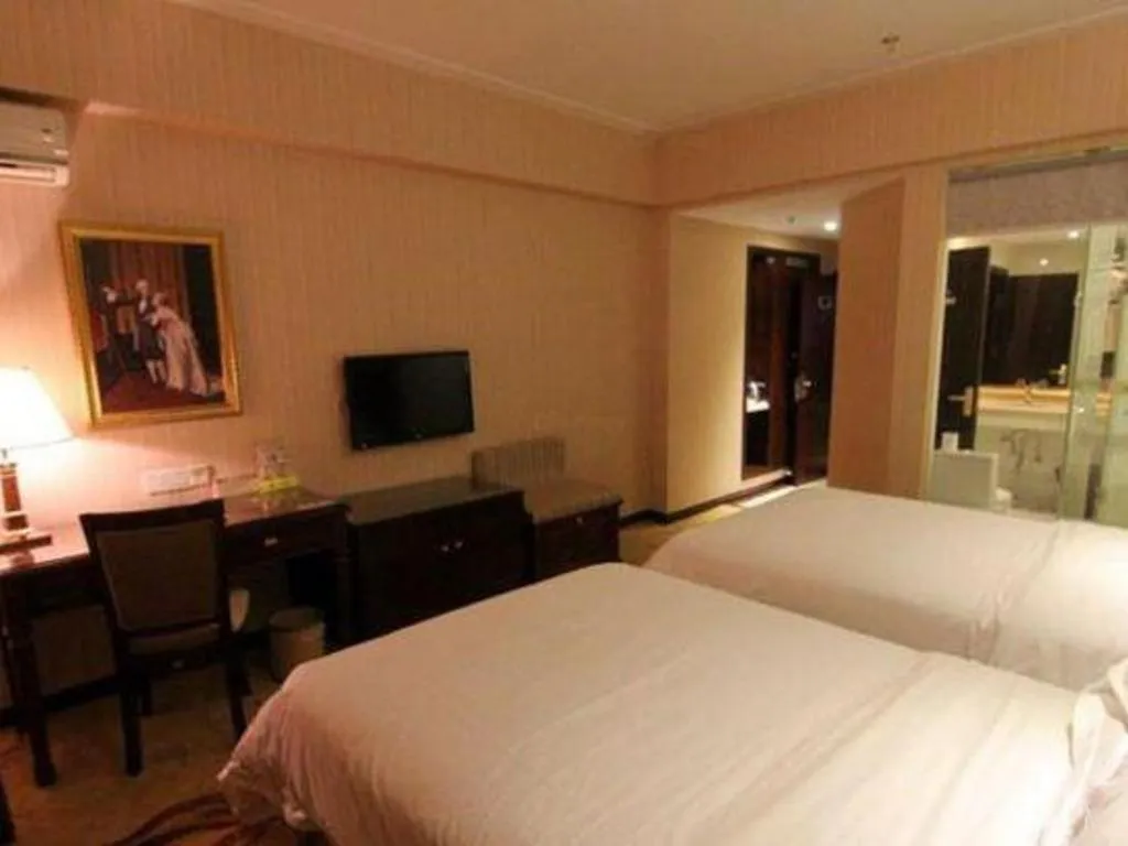 Bed in Vienna Hotel Yangzhou Yangzhou Slender West Lake Wenchangge