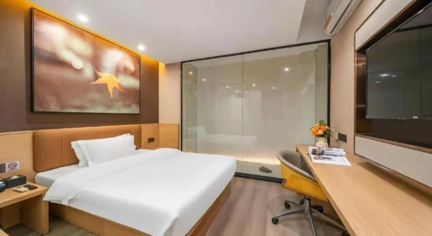 Bed in IU Hotel Guangzhou Taihe Square Branch