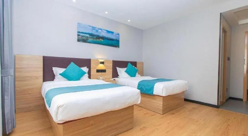 Bed in GreenTree Inn Nanjing Confucius Temple Sanshan Street Subway Station Express Hotel