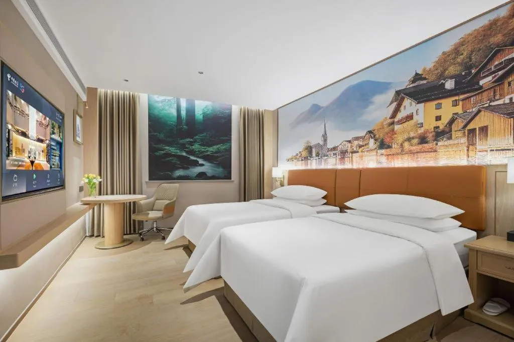Bed in Vienna Classic Hotel Suzhou Likou Furniture Market Metro Station