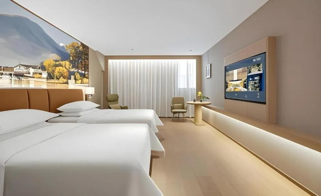 Bed in Vienna Classic Hotel Suzhou Likou Furniture Market Metro Station