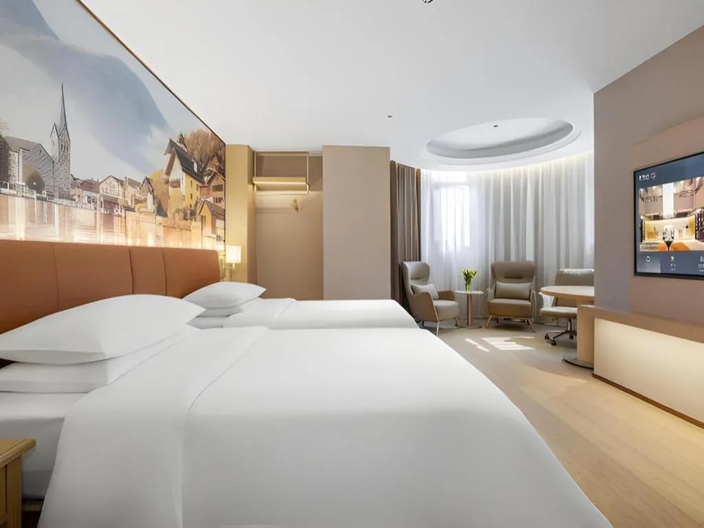 Bed in Vienna Classic Hotel Suzhou Likou Furniture Market Metro Station