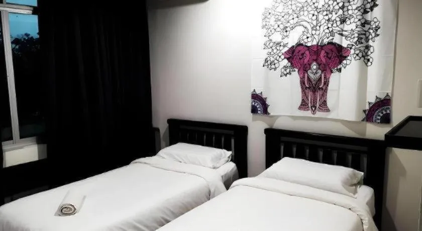 Bed in De Chukai Hotel