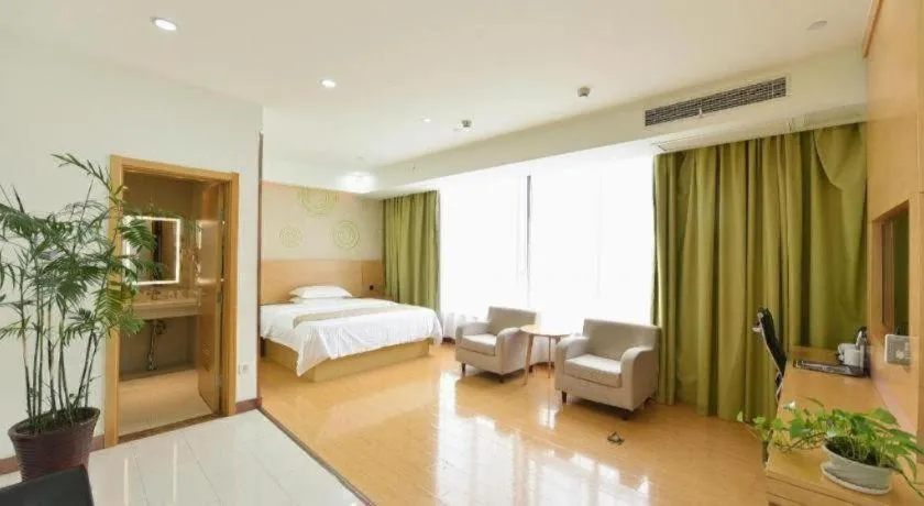 Bed in GreenTree Inn Huainan Shou County Zijin Road Express Hotel