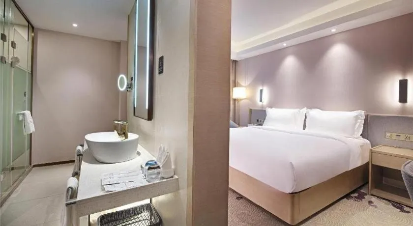 Bed in Lavande Hotel Yangzhou Railway Station Jiangwang RT-Mart