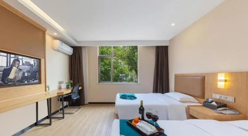 Bed in GreenTree Inn Huangshi Huahu Development Zone Daquan Road