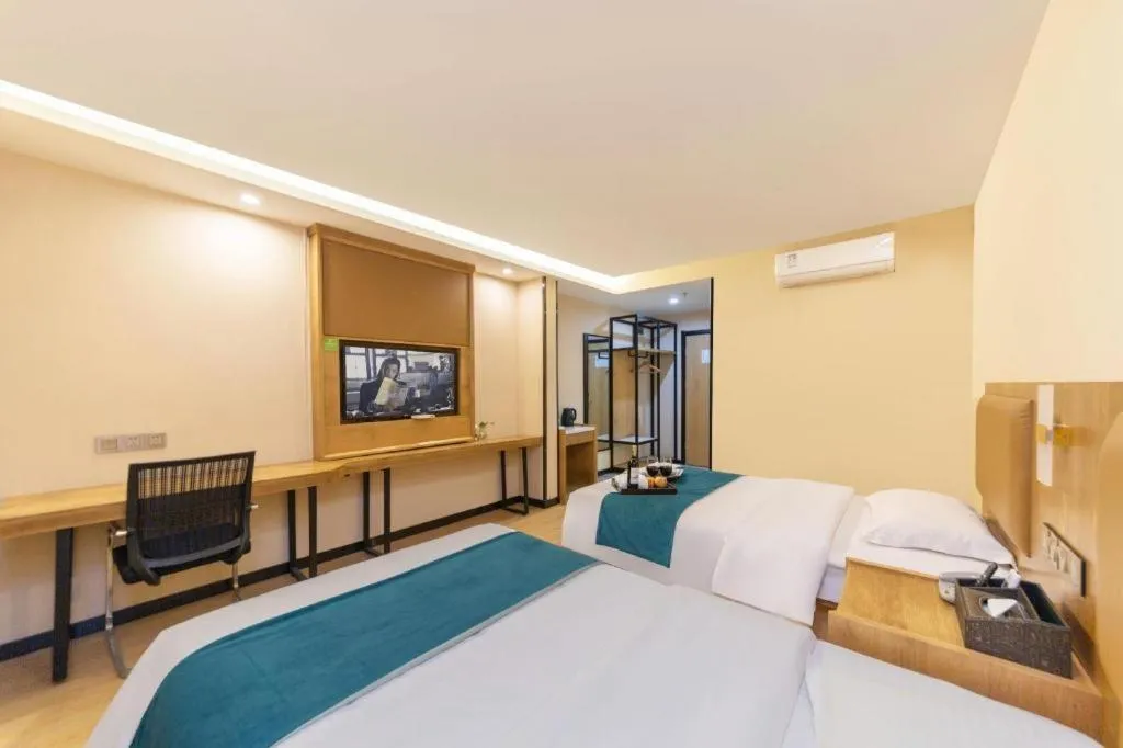 Bed in GreenTree Inn Huangshi Huahu Development Zone Daquan Road