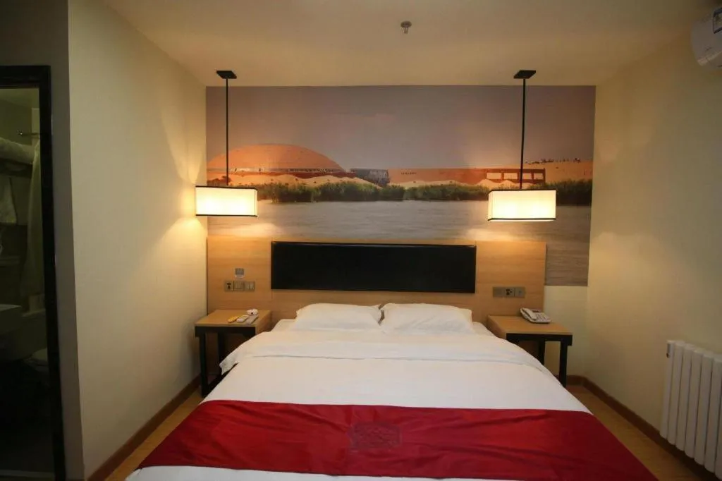 Bed in Thank Inn Hotel Ningxia Yinchuan Xixia District Tongxin Road