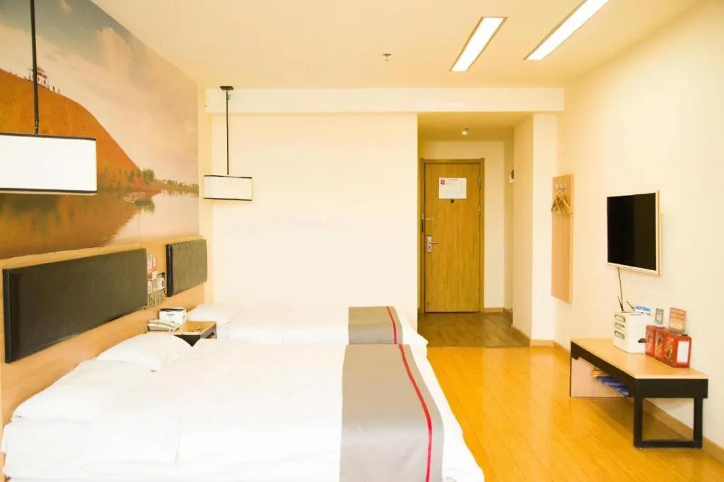 Bed in Thank Inn Hotel Ningxia Yinchuan Xixia District Tongxin Road