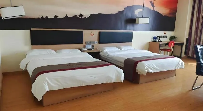 Bed in Thank Inn Hotel Ningxia Yinchuan Xixia District Tongxin Road