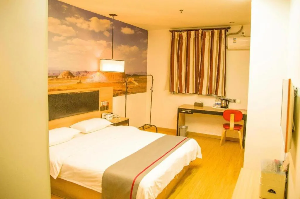 Bed in Thank Inn Hotel Ningxia Yinchuan Xixia District Tongxin Road