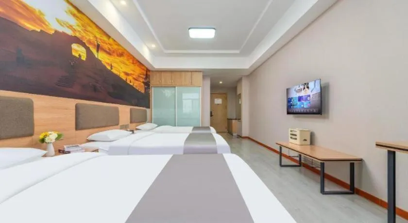 Bed in Thank Inn Hotel Ningxia Yinchuan Xixia District Tongxin Road