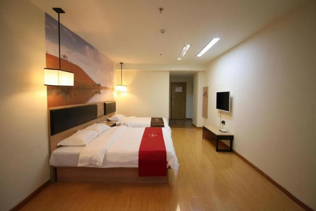 Bed in Thank Inn Hotel Ningxia Yinchuan Xixia District Tongxin Road