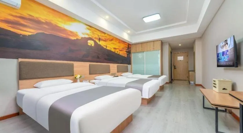 Bed in Thank Inn Hotel Ningxia Yinchuan Xixia District Tongxin Road