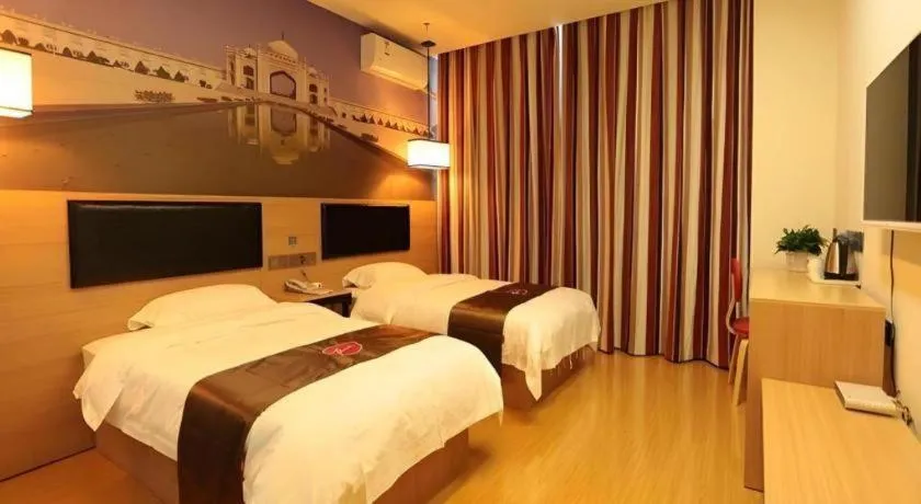 Bed in Thank Inn Hotel Ningxia Yinchuan Xixia District Tongxin Road