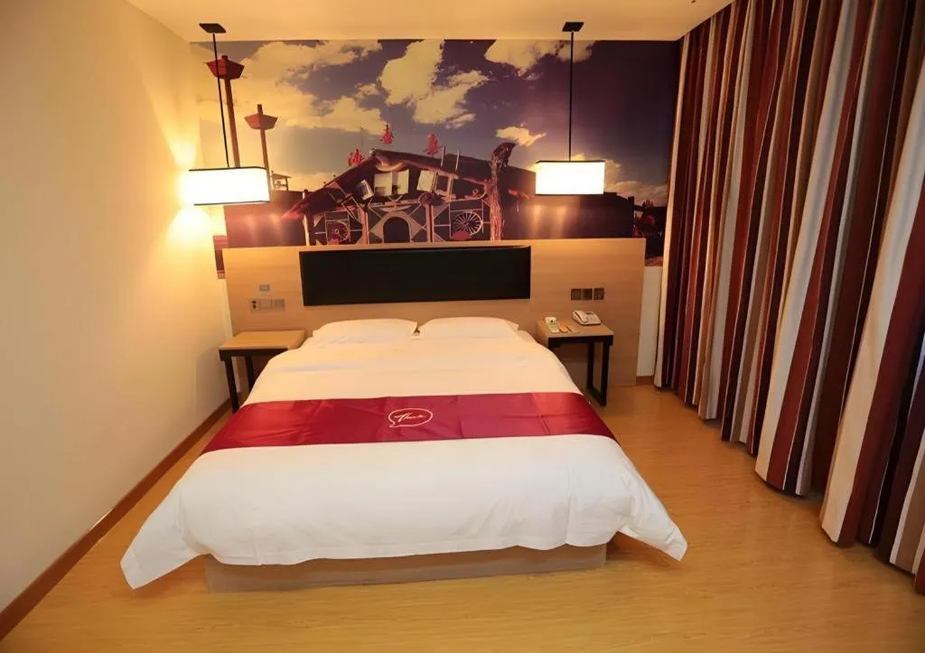 Bed in Thank Inn Hotel Ningxia Yinchuan Xixia District Tongxin Road