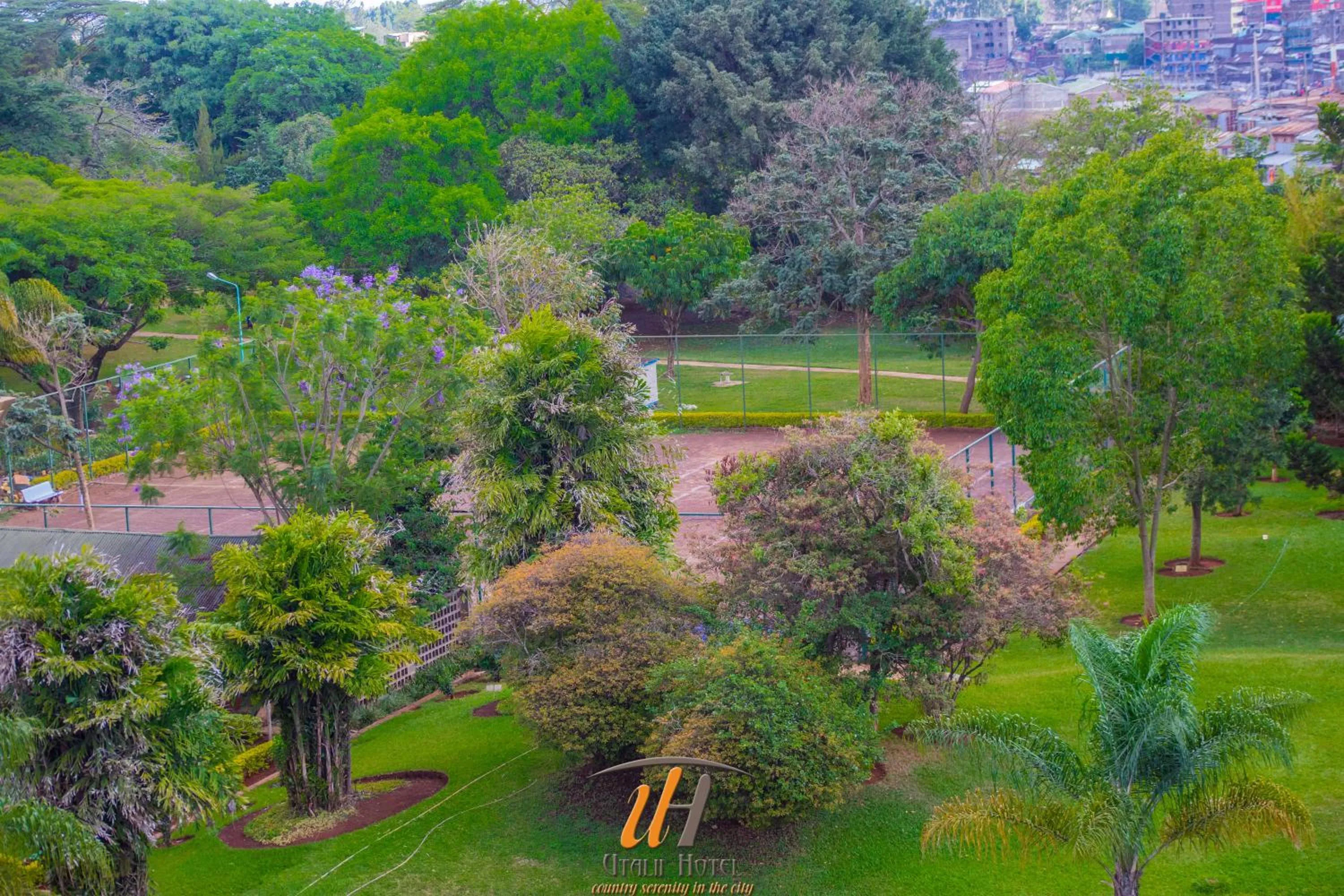 Tennis court in Utalii Hotel
