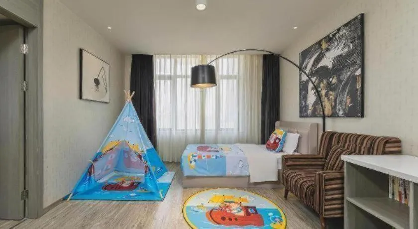 Bed in Jinjiang Metropolo Hotel Shenyang Country Garden Datong Lake Subway Station Branch