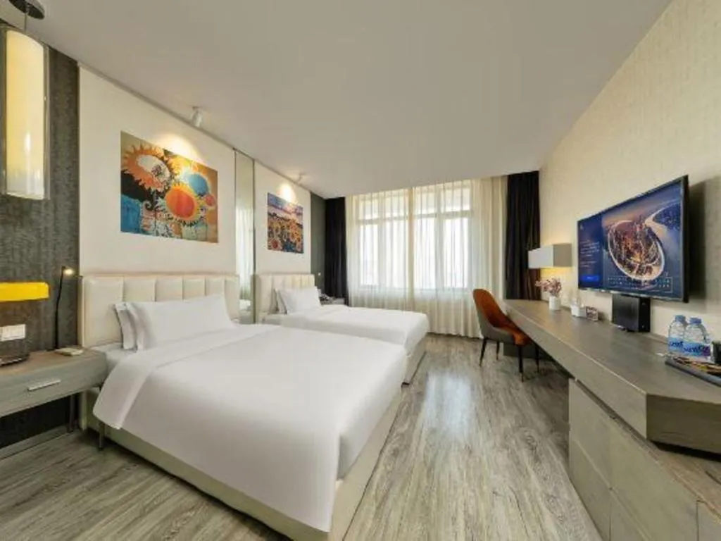 Bed in Jinjiang Metropolo Hotel Shenyang Country Garden Datong Lake Subway Station Branch