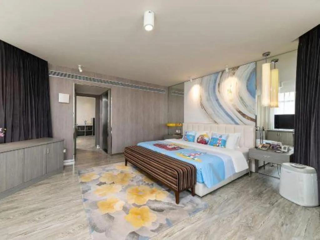 Bed in Jinjiang Metropolo Hotel Shenyang Country Garden Datong Lake Subway Station Branch