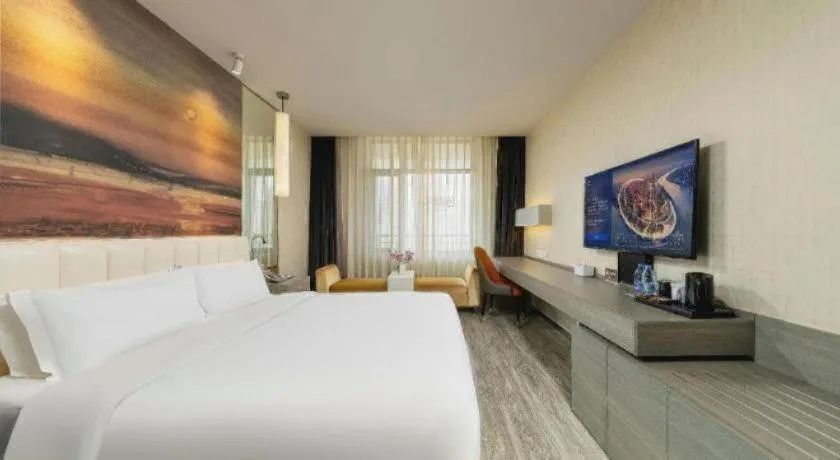 Bed in Jinjiang Metropolo Hotel Shenyang Country Garden Datong Lake Subway Station Branch