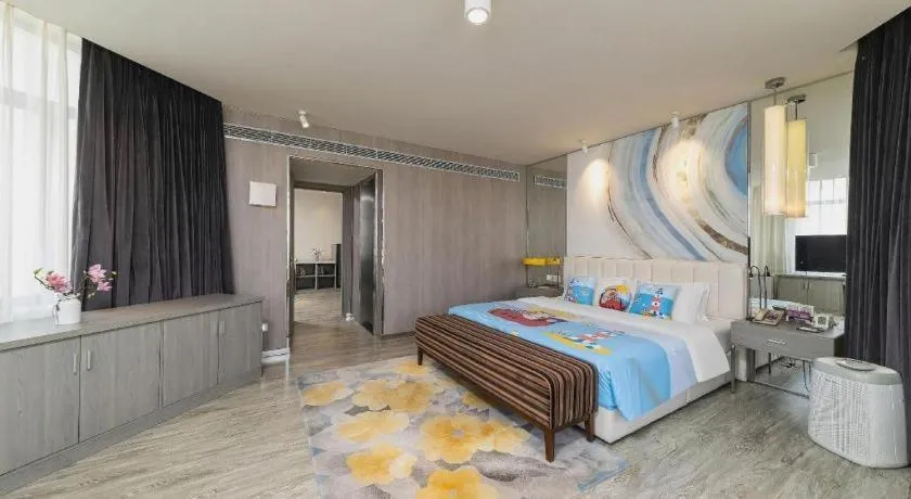 Bed in Jinjiang Metropolo Hotel Shenyang Country Garden Datong Lake Subway Station Branch