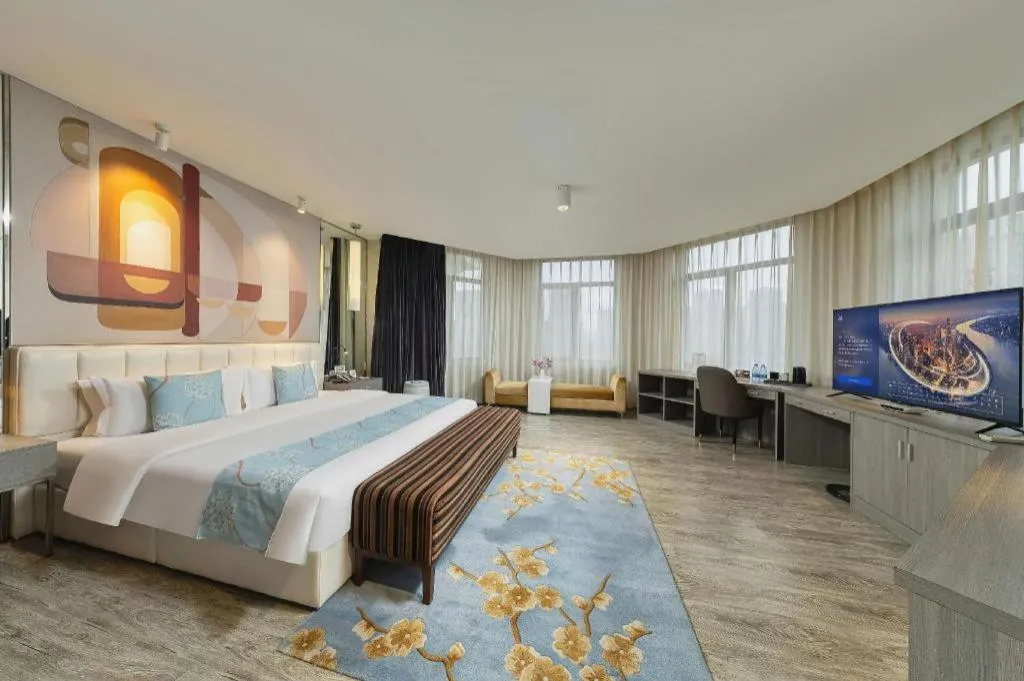 Bed in Jinjiang Metropolo Hotel Shenyang Country Garden Datong Lake Subway Station Branch