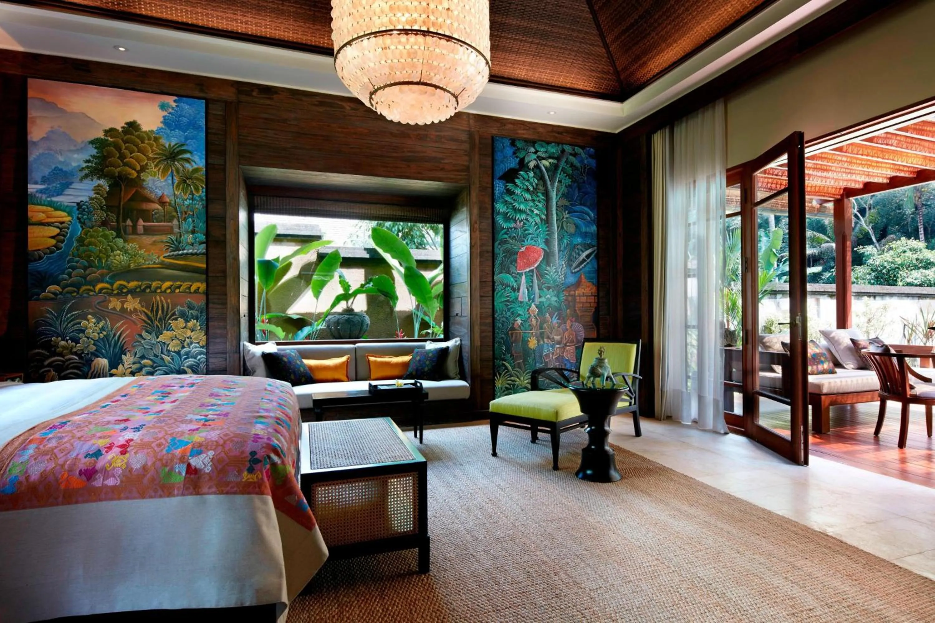 Swimming pool, Bed in Mandapa, a Ritz-Carlton Reserve