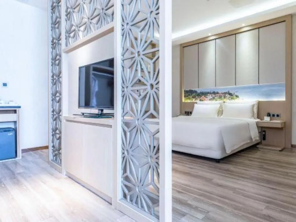 Bed in Atour Hotel Xiamen City Government Dongdu Passenger Transport Terminal