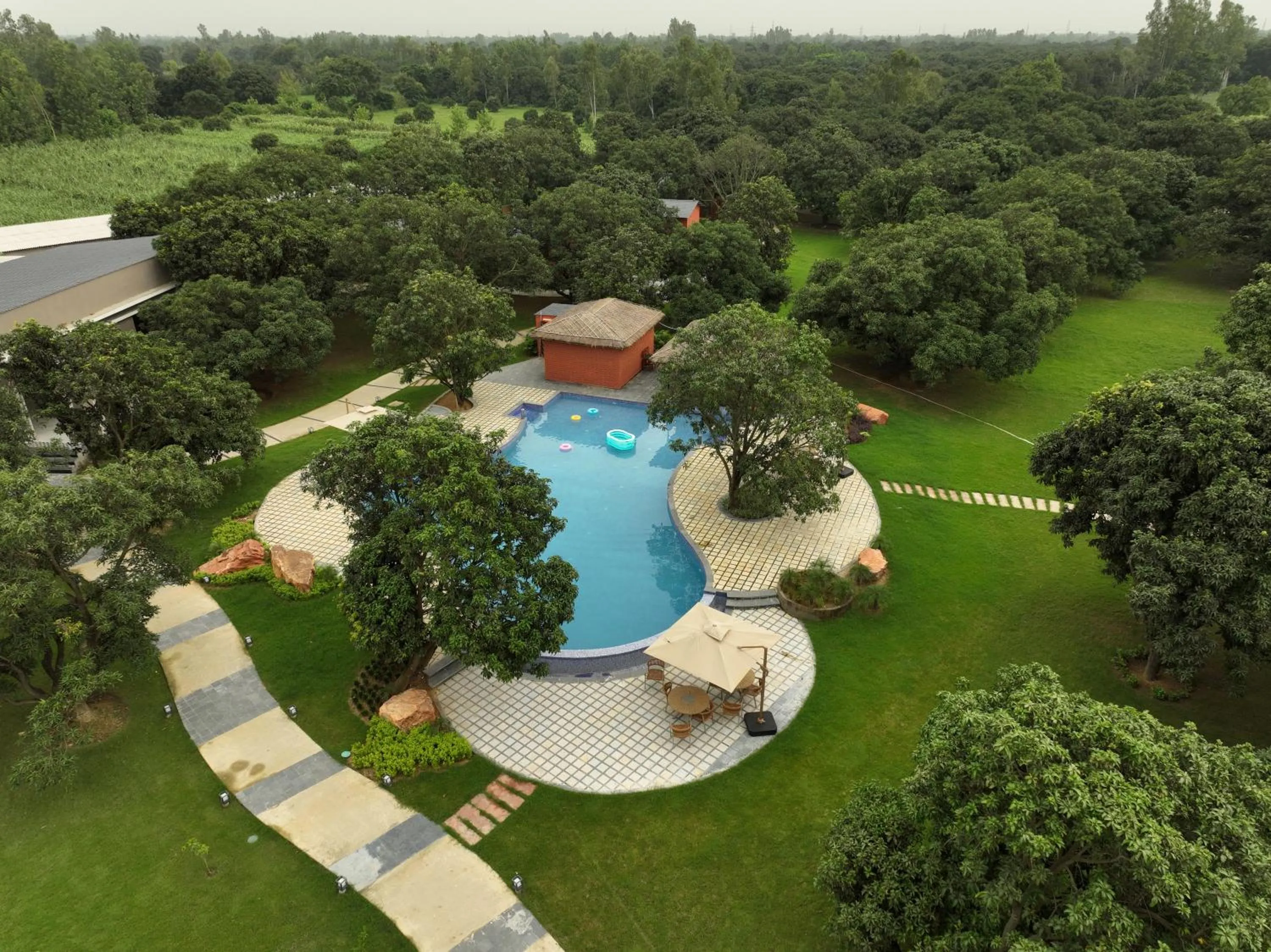Swimming pool in Mamaya Resort & Spa By Four Leaf Hotels, Garh Mukteshwar