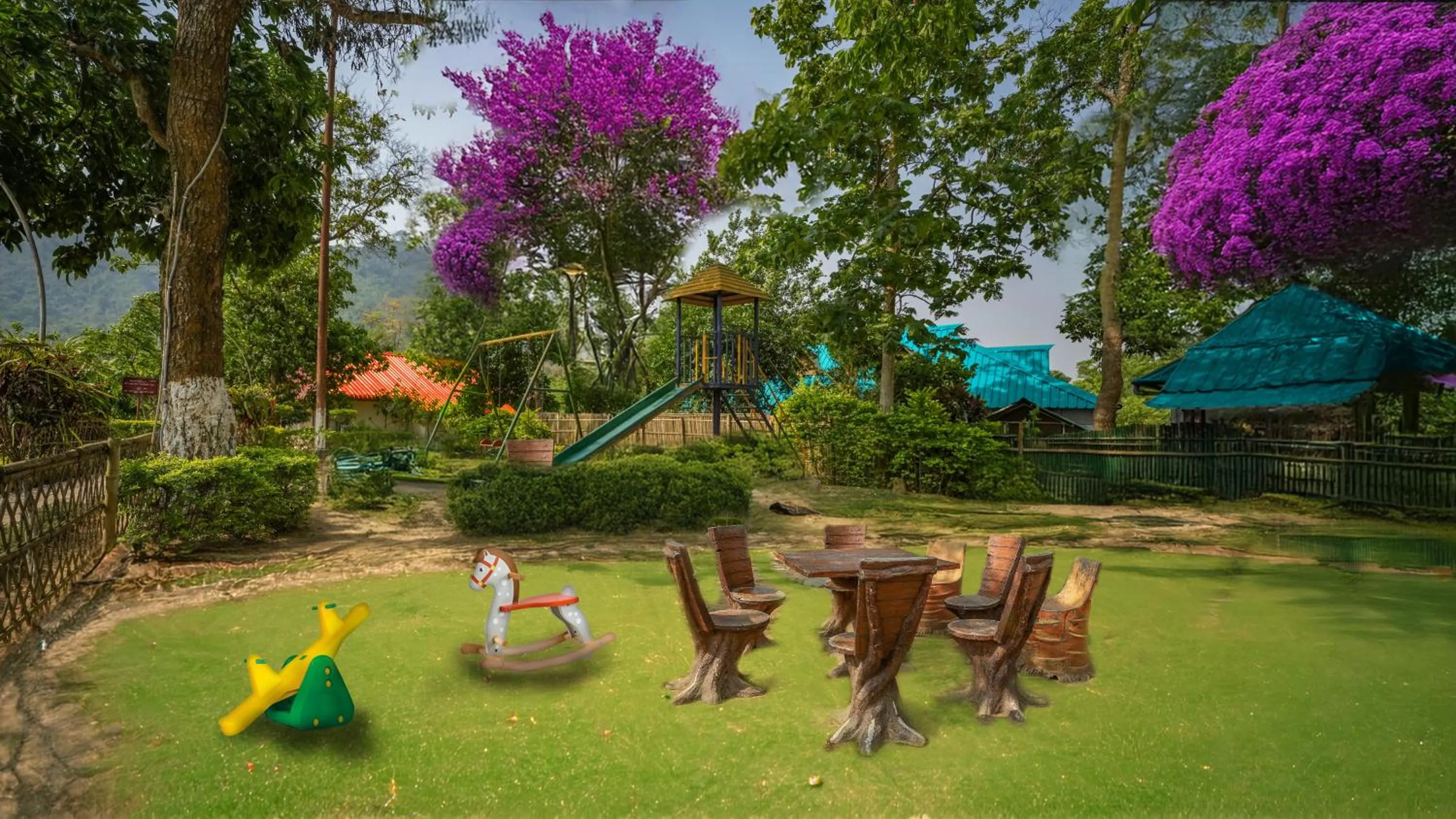 Children play ground in Summit Green Lake Tea Resort & Spa