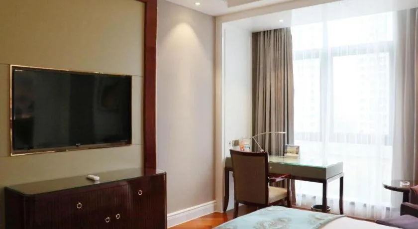 Bed in GreenTree Eastern Yancheng Binhai County Aobaolia Beichen Hotel