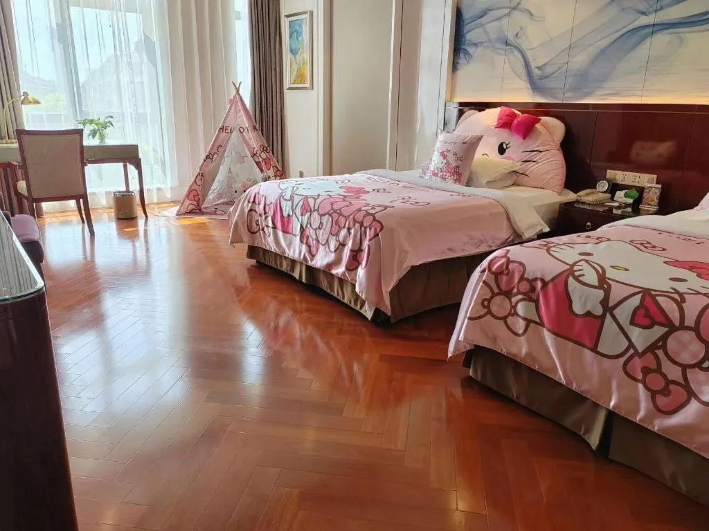 Bed in GreenTree Eastern Yancheng Binhai County Aobaolia Beichen Hotel