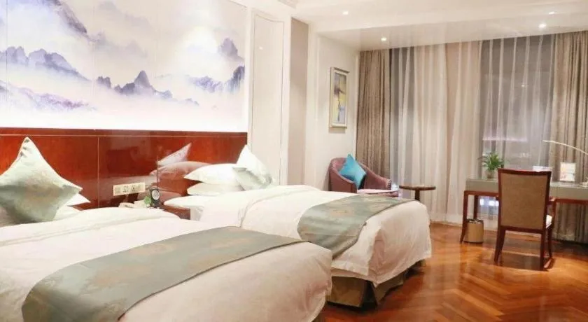 Bed in GreenTree Eastern Yancheng Binhai County Aobaolia Beichen Hotel