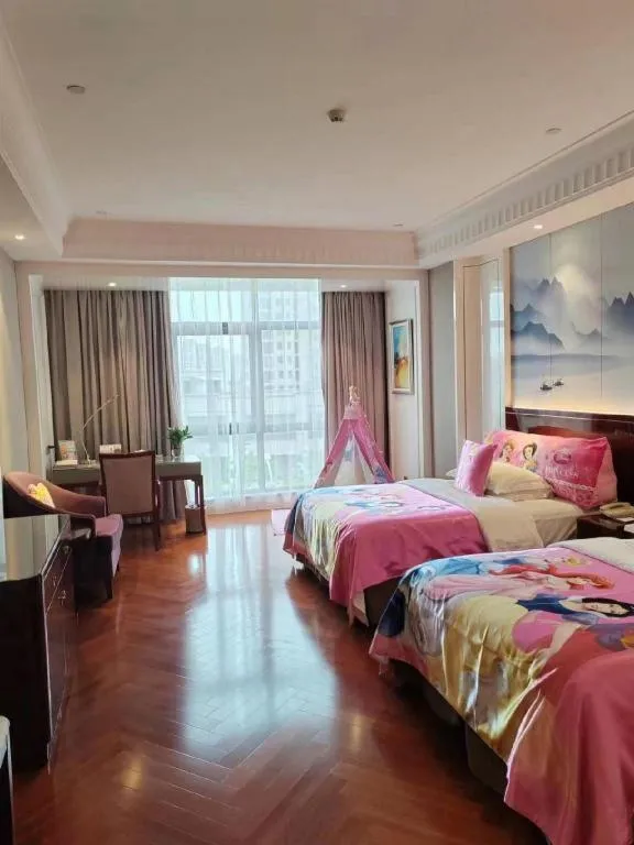 Bed in GreenTree Eastern Yancheng Binhai County Aobaolia Beichen Hotel