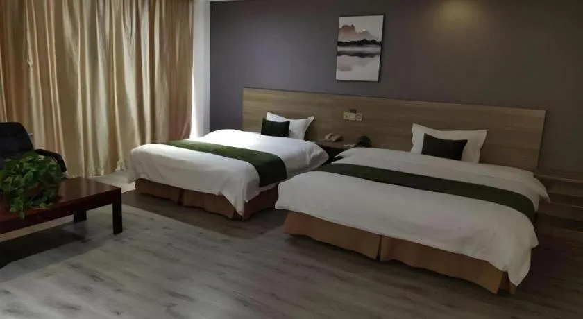 Bed in GreenTree Inn Yancheng Xiangshui Bus Station Express Hotel
