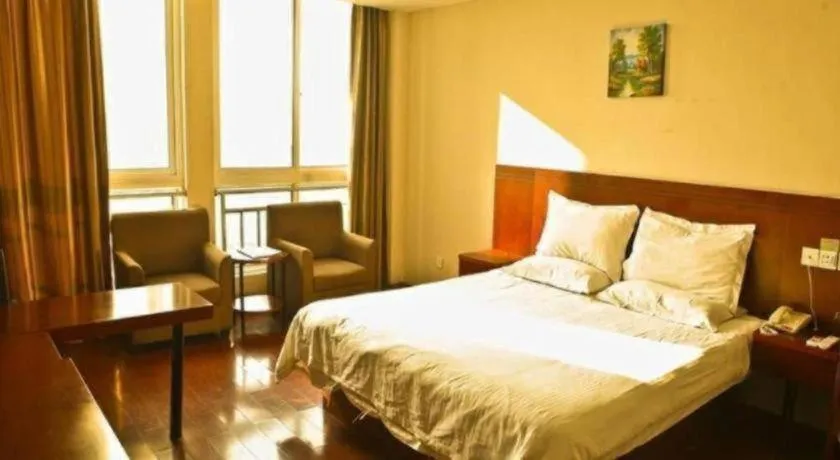 Bed in GreenTree Inn Yancheng Xiangshui Bus Station Express Hotel