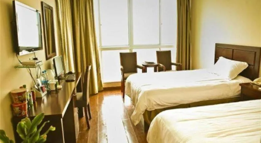Bed in GreenTree Inn Yancheng Xiangshui Bus Station Express Hotel