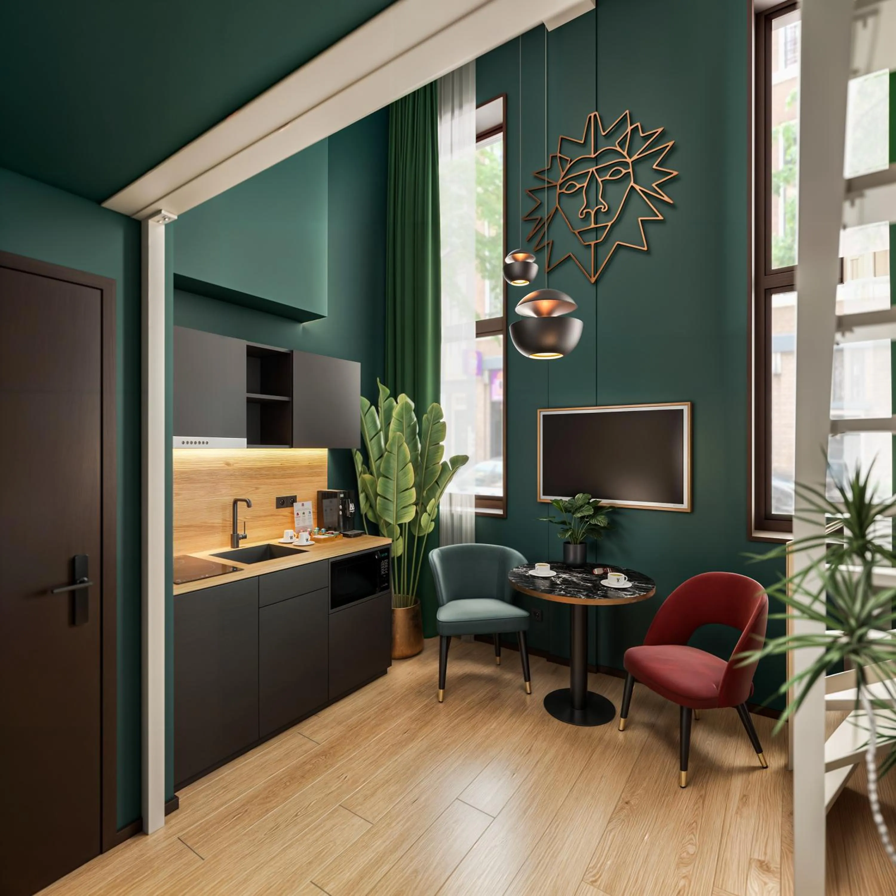 Kitchen or kitchenette in The Ald Hotel