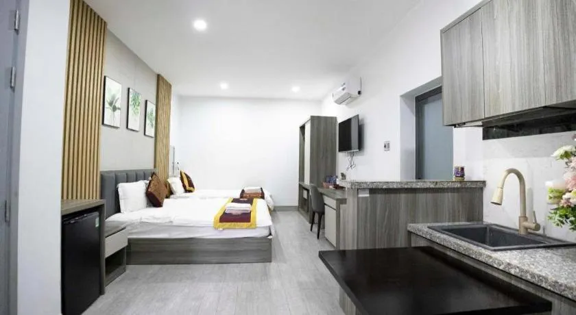 Bed in Hoang Mai Hotel