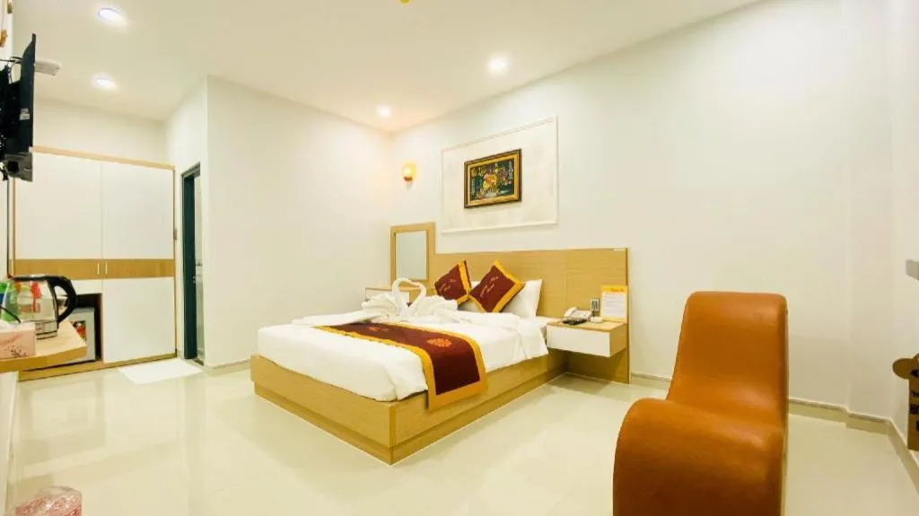 Bed in Hoang Mai Hotel