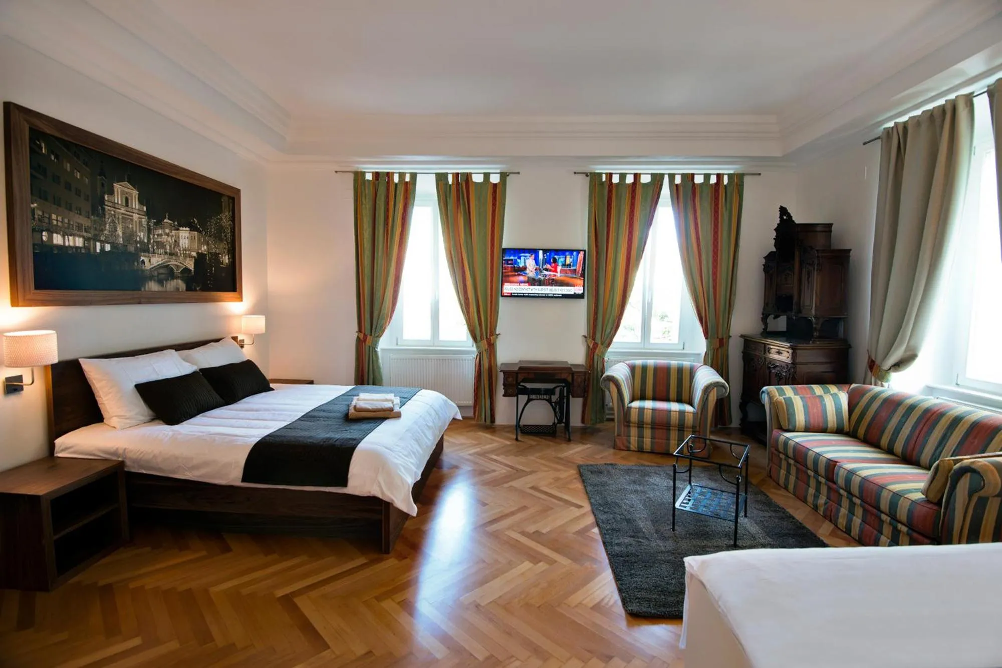 Bed in Zois Apartments