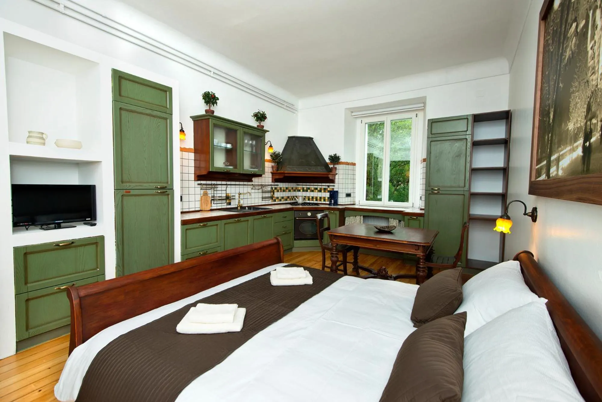 Bed in Zois Apartments